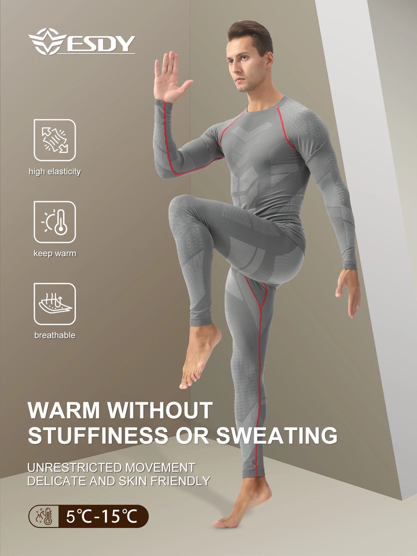 TiShape — Ensemble Thermique Compression Homme Hiver