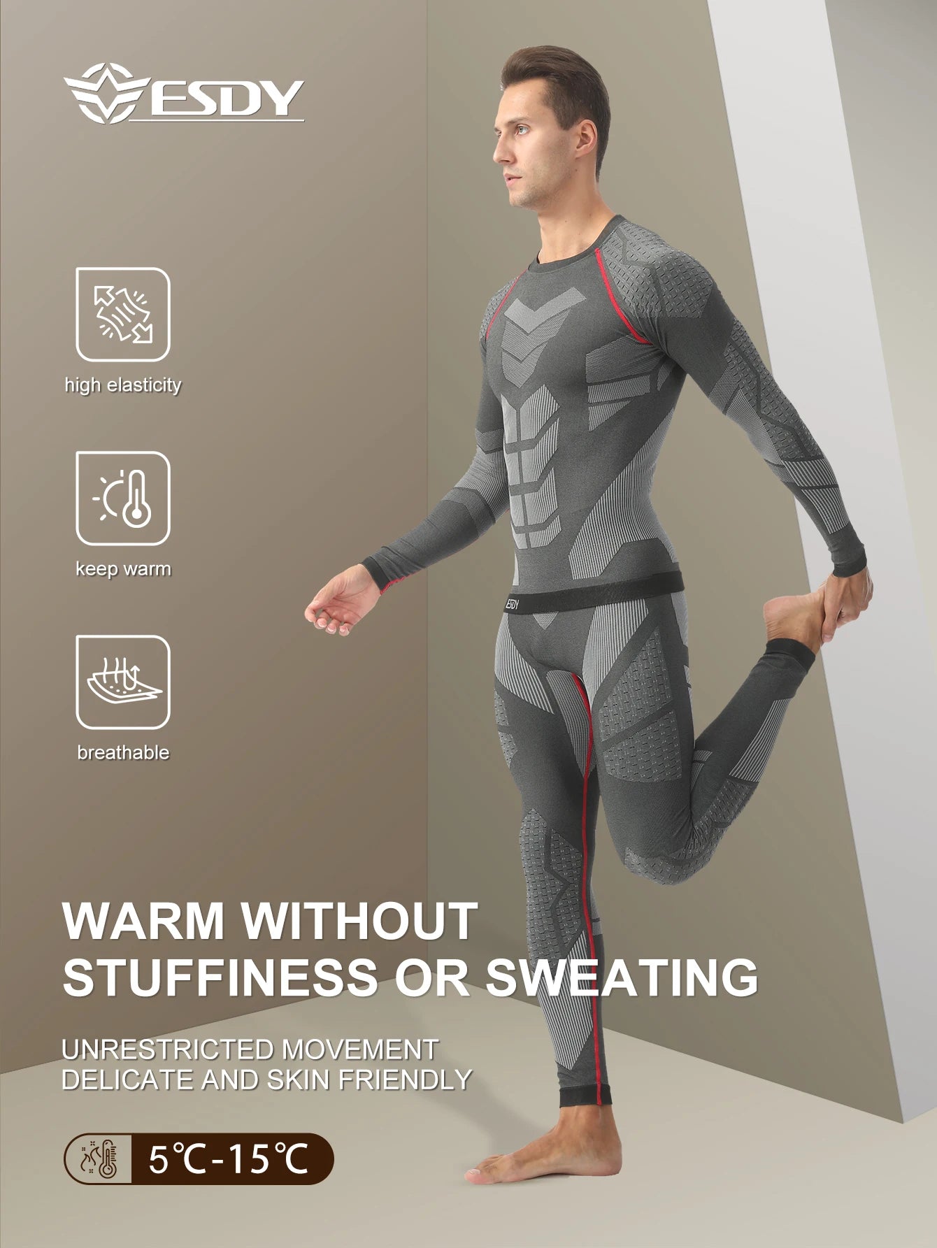 TiShape — Ensemble Thermique Compression Homme Hiver