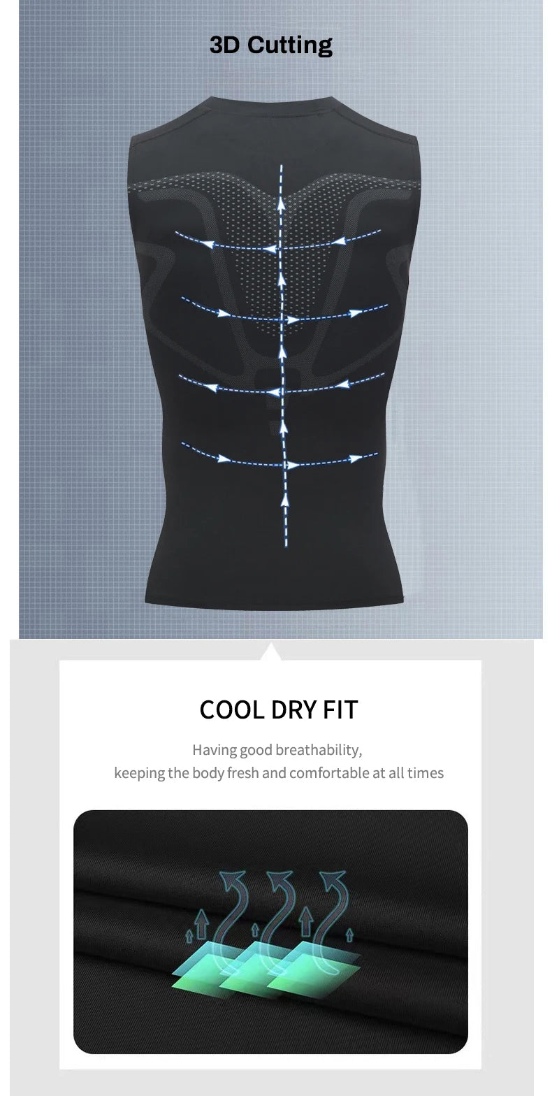 TiShape — Débardeur Compression Musculation Homme