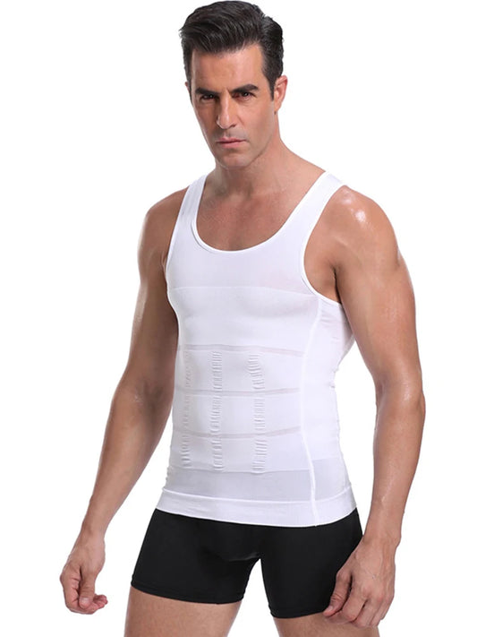 TiShape — Figurformendes Tank-Top Herren – Bauchweg Unterhemd für einen flachen Bauch