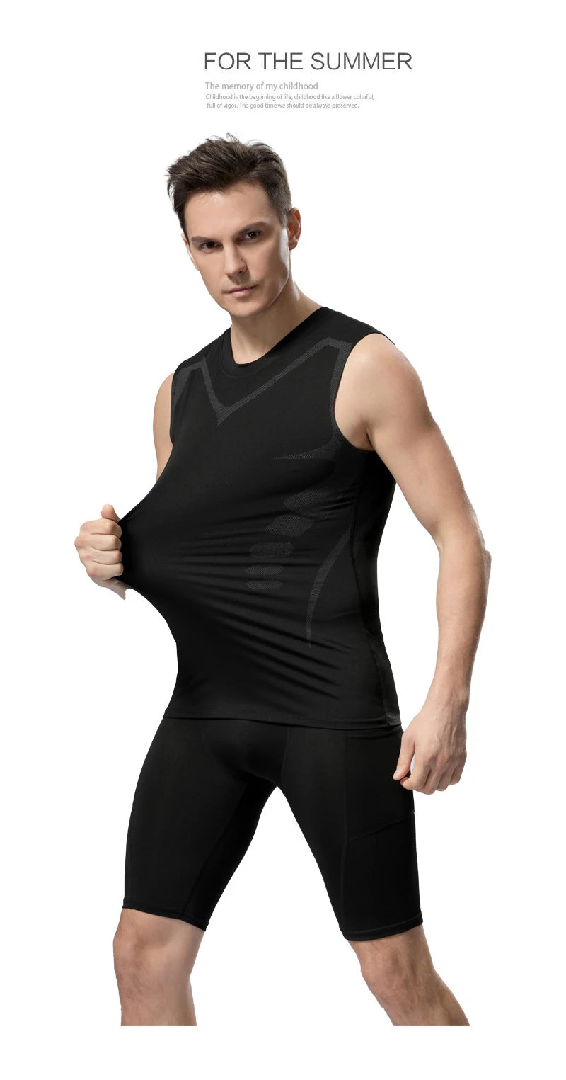 TiShape — Débardeur Compression Musculation Homme