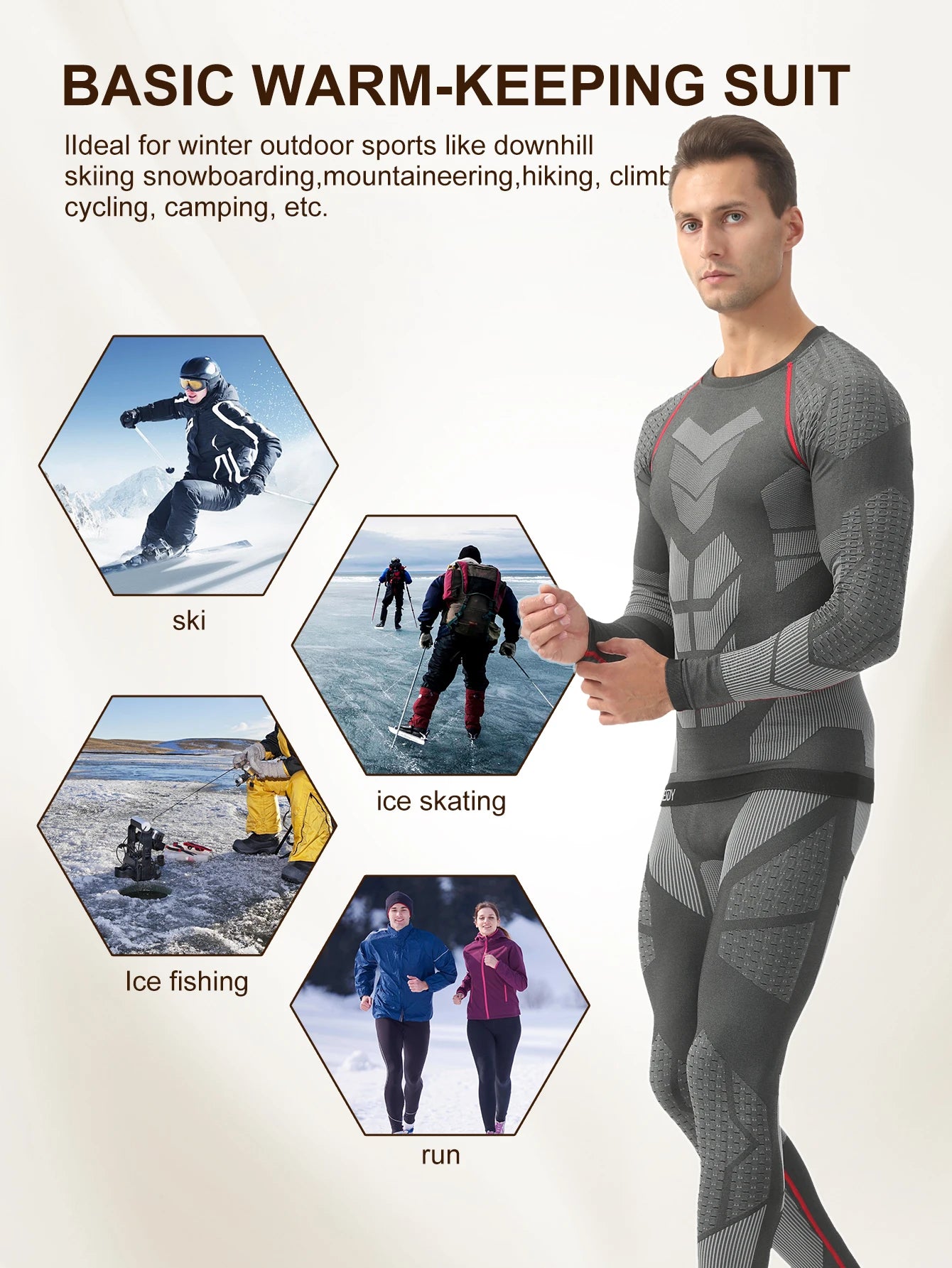 TiShape — Ensemble Thermique Compression Homme Hiver