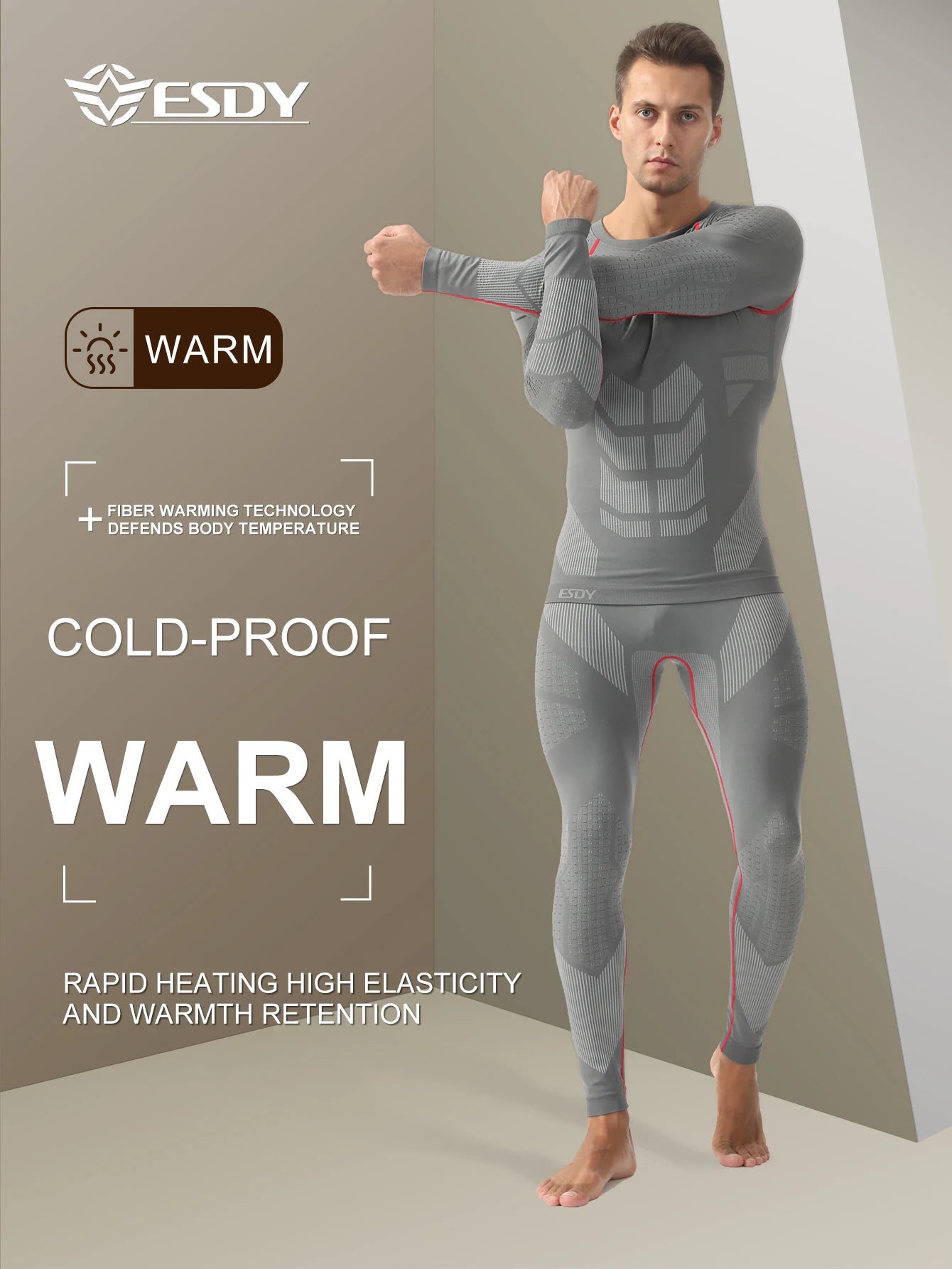 TiShape — Ensemble Thermique Compression Homme Hiver