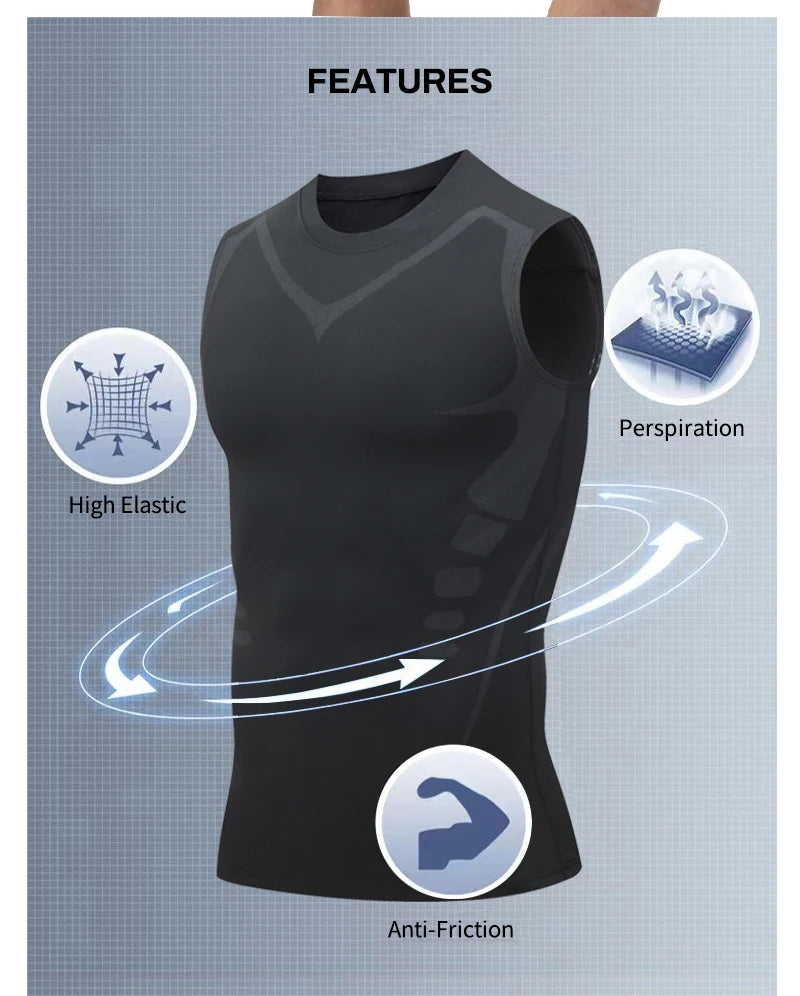 TiShape — Débardeur Compression Musculation Homme