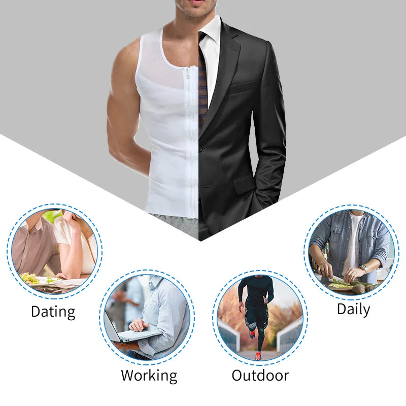 TiShape — Chemise Gainante Compression Homme