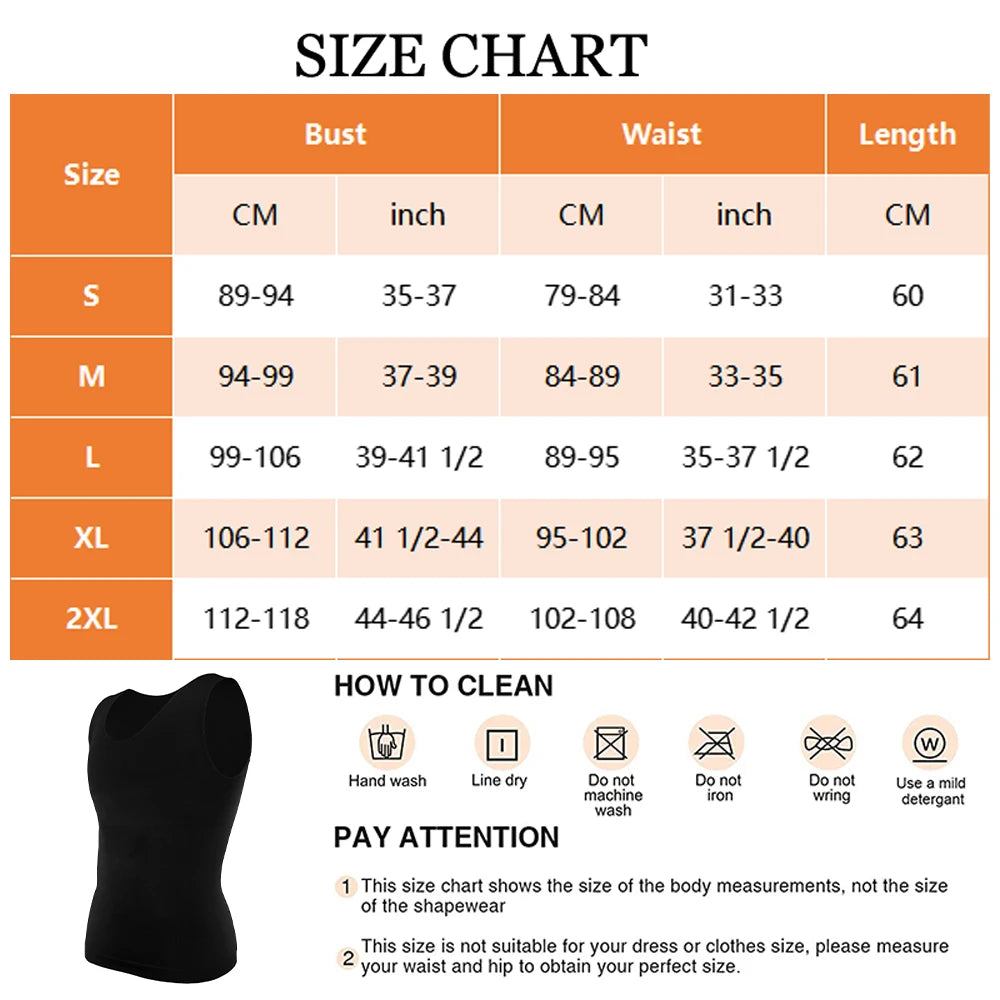 TiShape Kompressionsshirt Herren 2er-Set – Bauchweg Unterhemden Schwarz/Weiß – S bis XXL