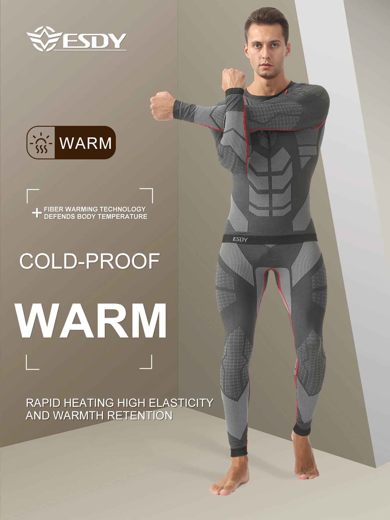 TiShape — Ensemble Thermique Compression Homme Hiver