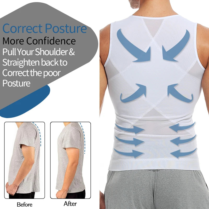 TiShape — Chemise Gainante Compression Homme