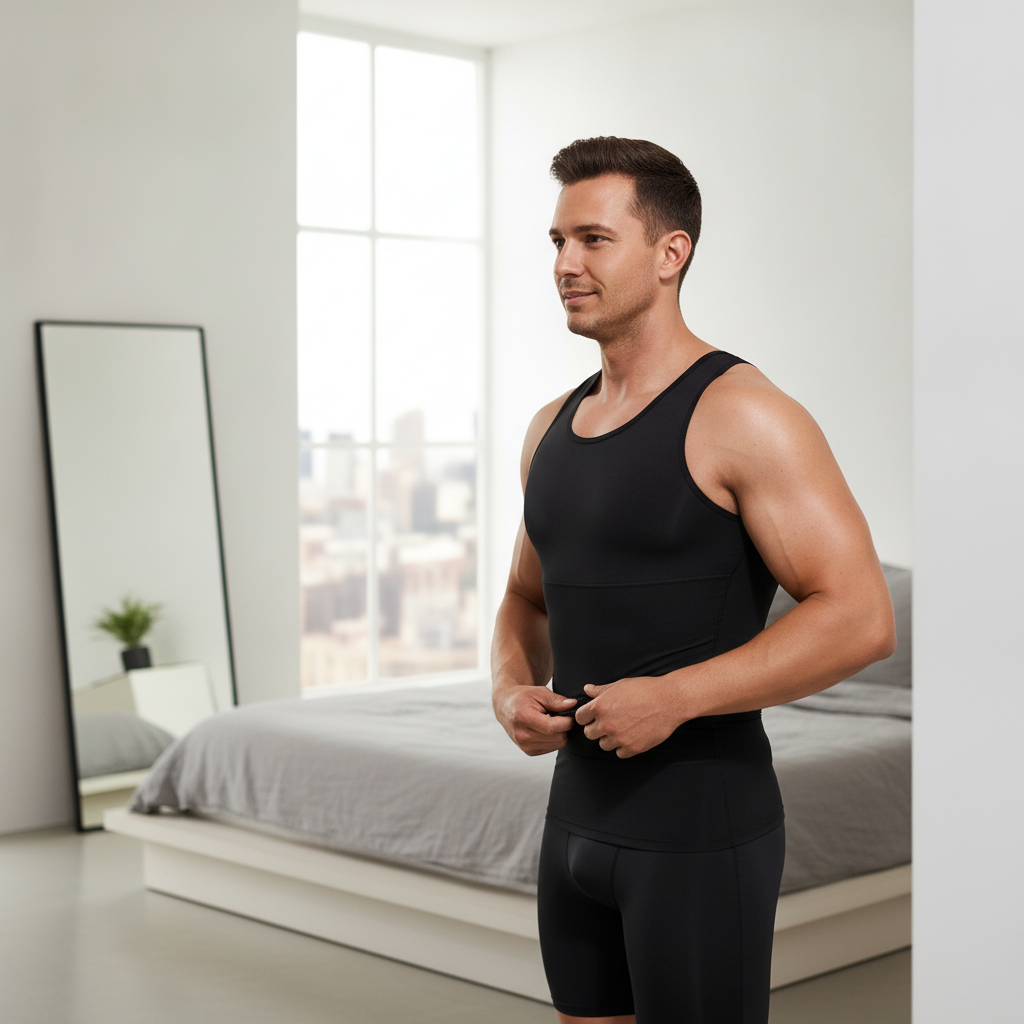 TiShape Kompressionsshirt Herren 2er-Set – schwarz, Lifestyle