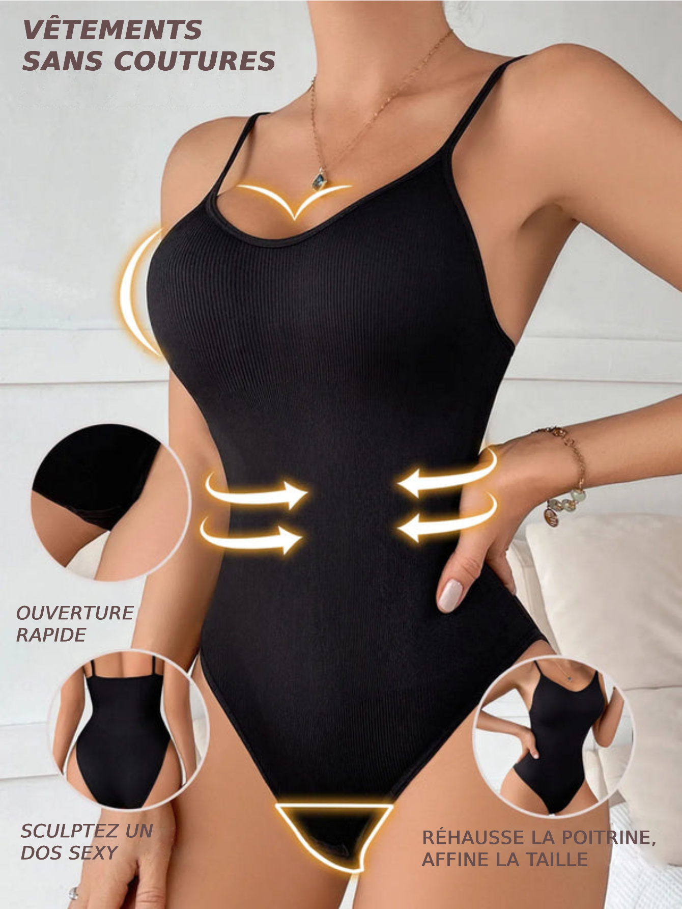 Body Sculptant Femme – Contrôle du Ventre, Taille Affinée & Fesses Rehaussées